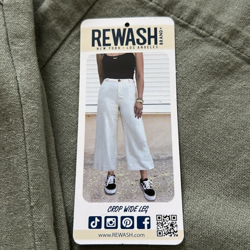 Rewash linen blend Pants size jrs large New